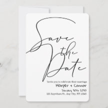 Süße Doodle-Hochzeit Save-the-Date-Einladung