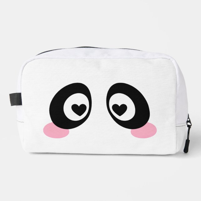 Süße doppelseitige Emoji-Kulturtasche Waschbeutel (Vorderseite)