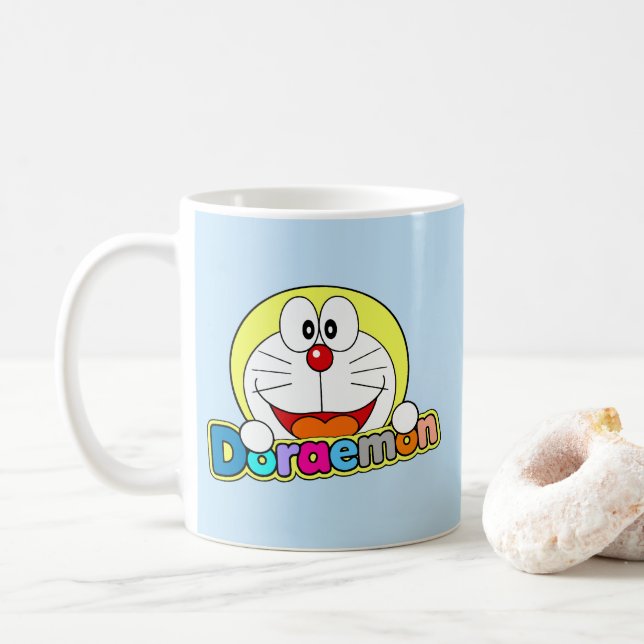 Süße Doraemon-Fanart Kaffeetasse (Mit Donut)