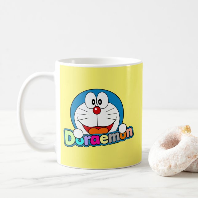 Süße Doraemon-Fanart Kaffeetasse (Mit Donut)