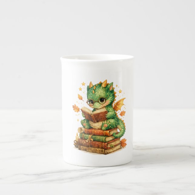 Süße Drache-Lesekaffeetasse Prozellantasse (Vorderseite)