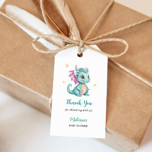 Süße Drachen-Baby-Party Geschenkanhänger