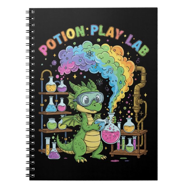 Süße Drachen-Wissenschaftlerin | Magisches Potione Notizblock (Vorderseite)