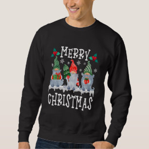 Süße drei Gnome Männer Frauen Frohe Weihnachten Gn Sweatshirt