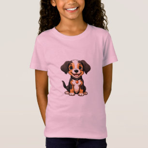 Süße dreifarbige Welpenhund-Kunst - Bezaubernder C T-Shirt