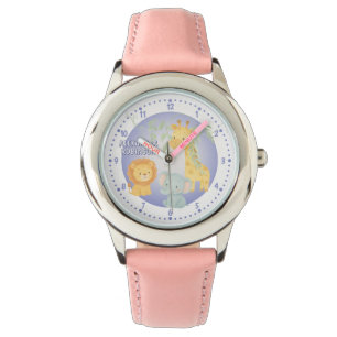 Süße Dschungeltiere Safari Kinder Personalized Armbanduhr