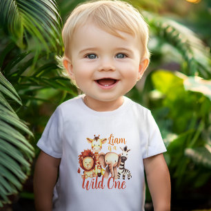 Süße Dschungeltiere Wilde Eins Safari zum 1. Gebur Baby T-shirt