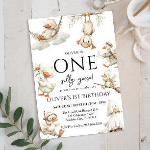 Süße dumme Gans, Eine dumme Gans zum 1. Geburtstag Einladung