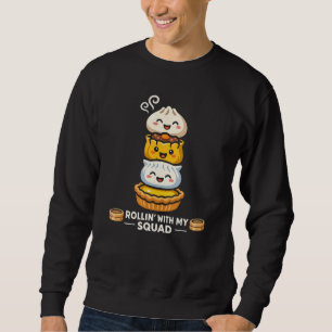 Süße Dumpling-Truppe Lustiges Lebensmittel-Liebhab Sweatshirt