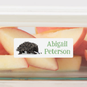 Süße Echidna mit personalisierter Bienen-Cartoon-G Etiketten