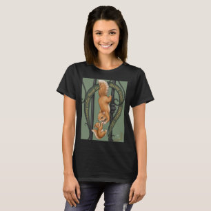 Süße Eichhörnchen auf T-Shirt mit künstlerischem T