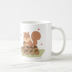Süße Eichhörnchen-Nüsse, die dich lieben Wortspiel Tasse