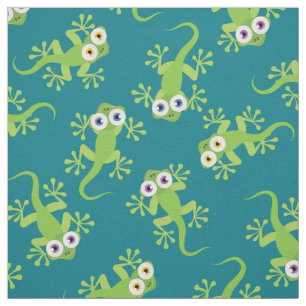 Süße Eidechsen Kinder Gecko Cartoon Stoff