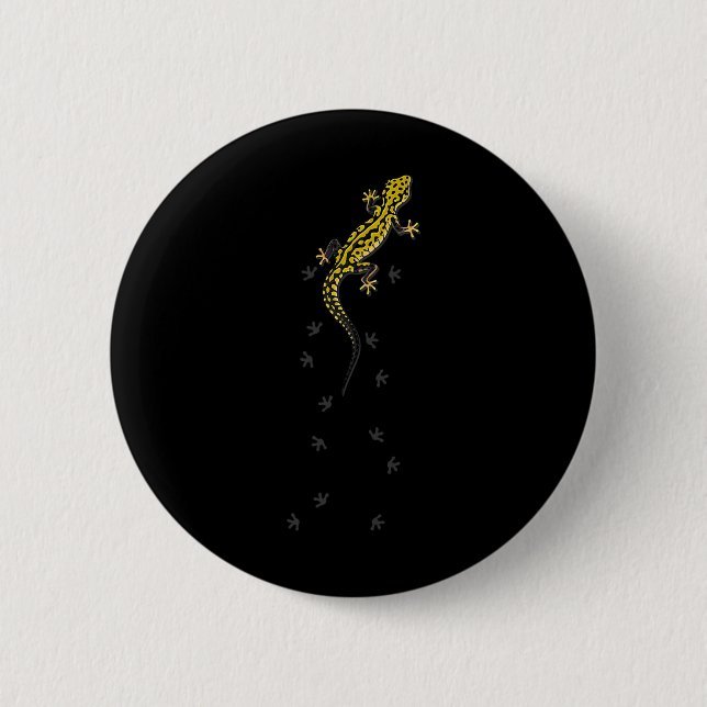 Süße Eidechsen-Reptilien-Leopard-Gecko-Geschenke F Button (Vorderseite)