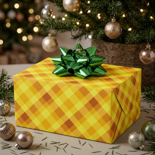 Süße Eigelb-Gelbe Karo-Geschenkpapier Geschenkpapier