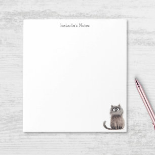 Süße eigenartige Katze personalisiert Notizblock