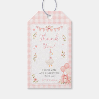 Süße Eine Alberne Gans Rosa Schleife Mädchen 1. Ge Geschenkanhänger