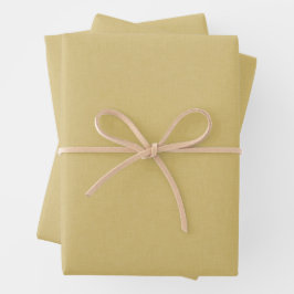 Süße einfache buttergelbe Chambray-Optik Geschenkpapier Set