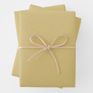 Süße einfache buttergelbe Chambray-Optik Geschenkpapier Set
