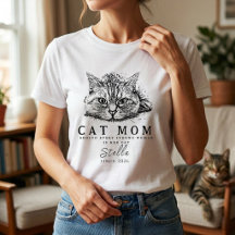 Süße einfache Katzenmutter Damen personalisiertes