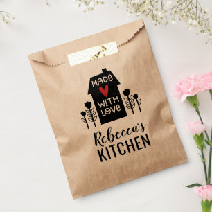 Süße einfache Kraft-Tüte mit Liebe gemacht Geschenktütchen