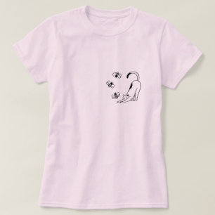 Süße einfache rosa Katze T-Shirt