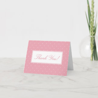 Süße einfache rosa Punkte Baby Shower Dankeskarte