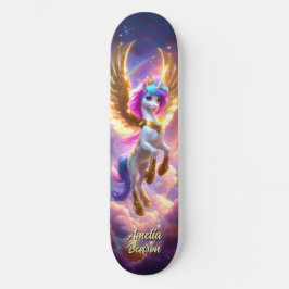 Süße Einhorn-Fantasie-Land-Kühle-Kinder-Kunst Skateboard