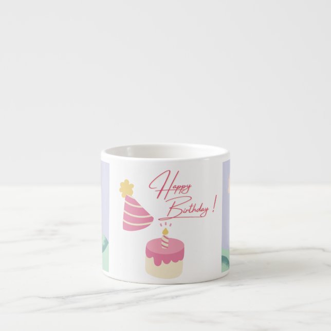 Süße Einhorn-Geburtstags-Tasse Espressotasse (Vorderseite)