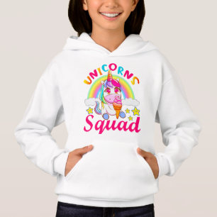 Süße Einhorn-Gruppe Regenbogen-Eiscreme-Mädchen Hoodie