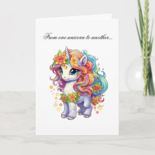 Süße Einhorn-Happy-Birthday-Grußkarte Karte