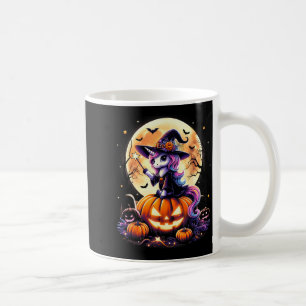 Süße Einhorn Hexe Kürbis Halloween Shirts Mädchen Kaffeetasse