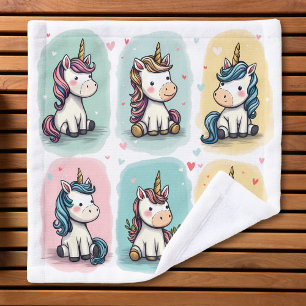 Süße Einhorn-Kritzeln Waschlappen