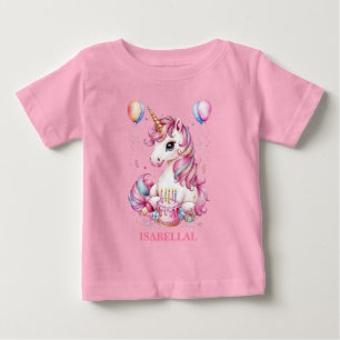 Süße Einhorn magische Prinzessin Mädchen Geburtsta Baby T-shirt