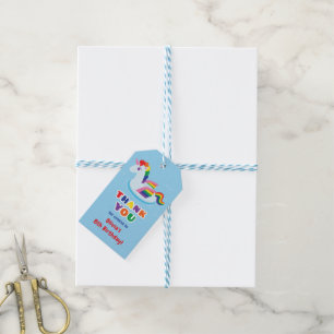 Süße Einhorn mit Flügeln Schwimmen Kinderparty Ges Geschenkanhänger