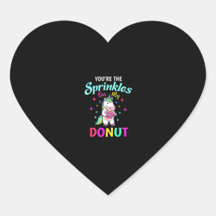 Süße Einhorn Streusel Für Dein Donut Erwachsene Ki Herz-Aufkleber
