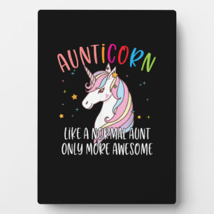 Süße Einhorn-Tante Einhorn Wie Eine Normale Tante Fotoplatte