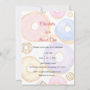 Süße Einladung, Donut-Party Einladung