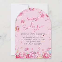 Süße Einladung zur Sweet Sixteen-Geburtstagsfeier