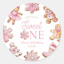 Süße Eins Rosa Lebkuchen 1. Geburtstagsfeier