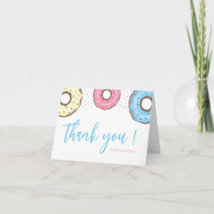 Süße-Eins-Sprinkle-Donut 1. Geburtstagsfeier Dankeskarte