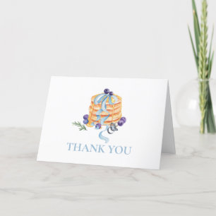 Süße einzigartige französische Blaubeerpfannkuchen Dankeskarte