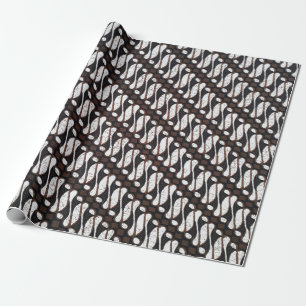Süße einzigartige Vintage braun-weiße Java-ethnisc Geschenkpapier