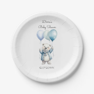 Süße Eisbär-Baby-Party-Papierteller Pappteller