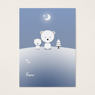 Süße Eisbär-Feiertags-Geschenkanhänger