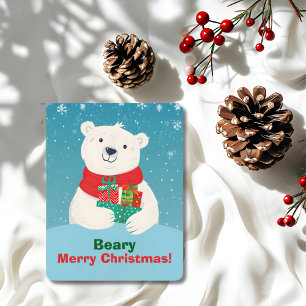 Süße Eisbär-Geschenke & verspielte Weihnachtsbotsc Feiertagskarte