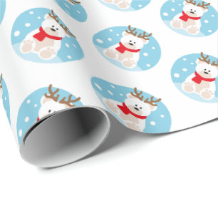 Süße Eisbär-Weihnachts-Verpackungspapier Geschenkpapier