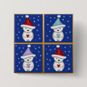 Süße Eisbärdesigns Button