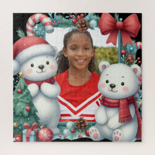 Süße Eisbären Weihnachts-Pfefferminz-Puzzle Puzzle