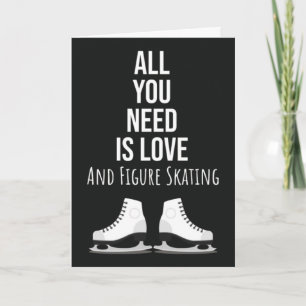 Süße Eiskunstlaufkarten Schlittschuhläufer Winters Karte